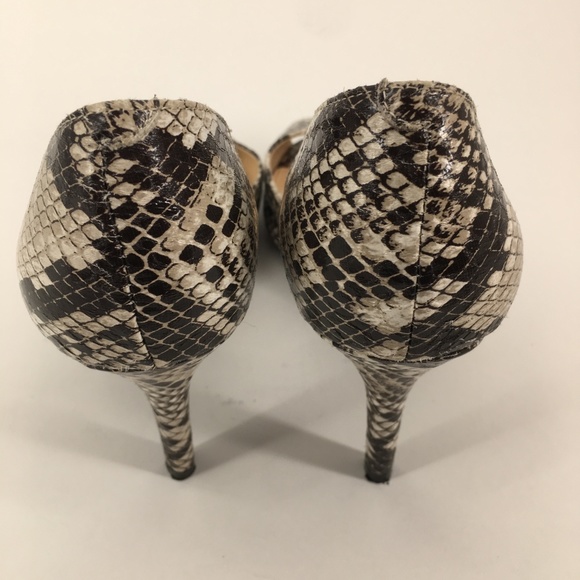 MARC FISHER Snakeskin D'orsay Peep Toe Pumps Sz 7 - Picture 4 of 6